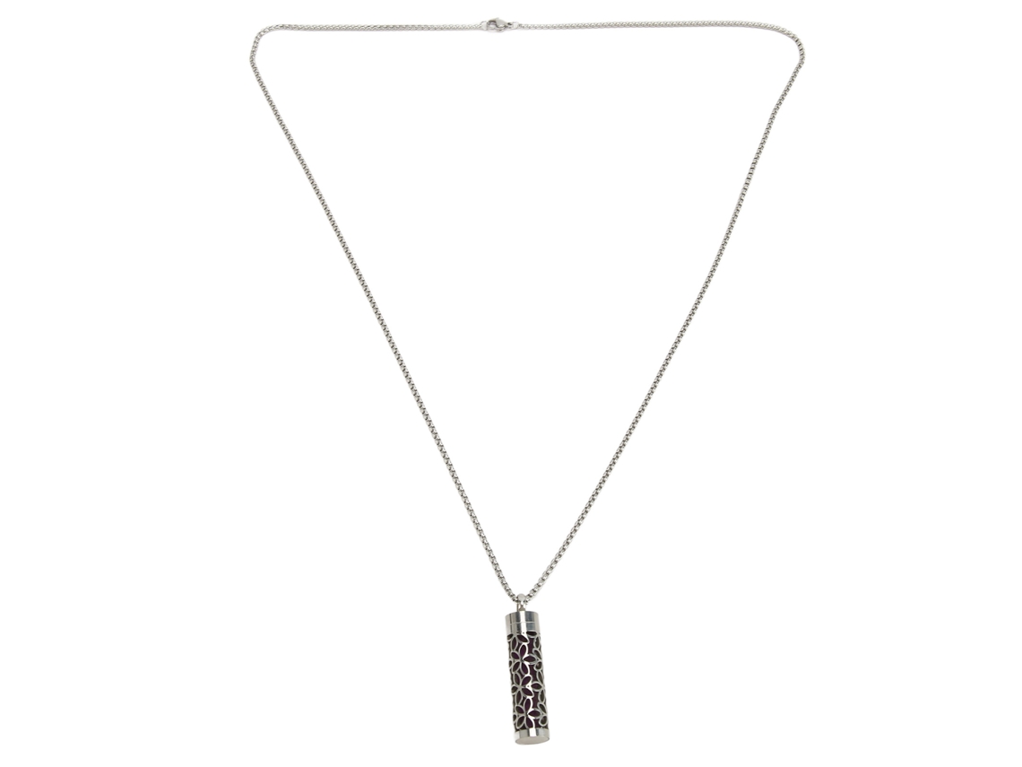 Elegante Collar Difusor De Aceites Esenciales De Acero Inoxidable Con Longitud Ajustable.