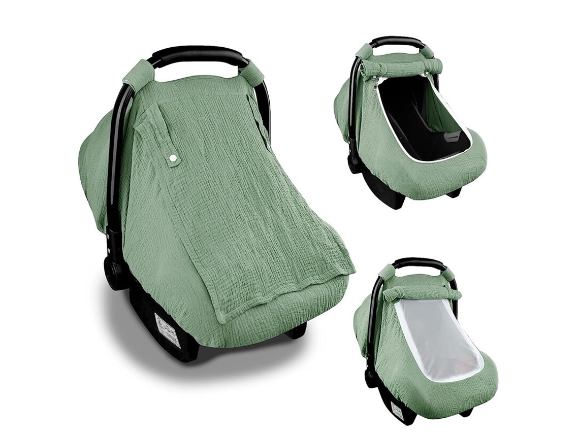 Funda para asiento de coche Chrui Baby, transpirable y con privacidad, con 3 modos (verde)