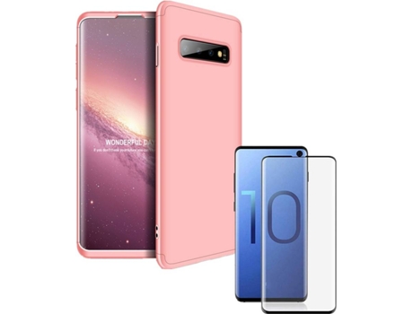 Carcasa y Protector Samsung S10 Slim armor 360º Rosa