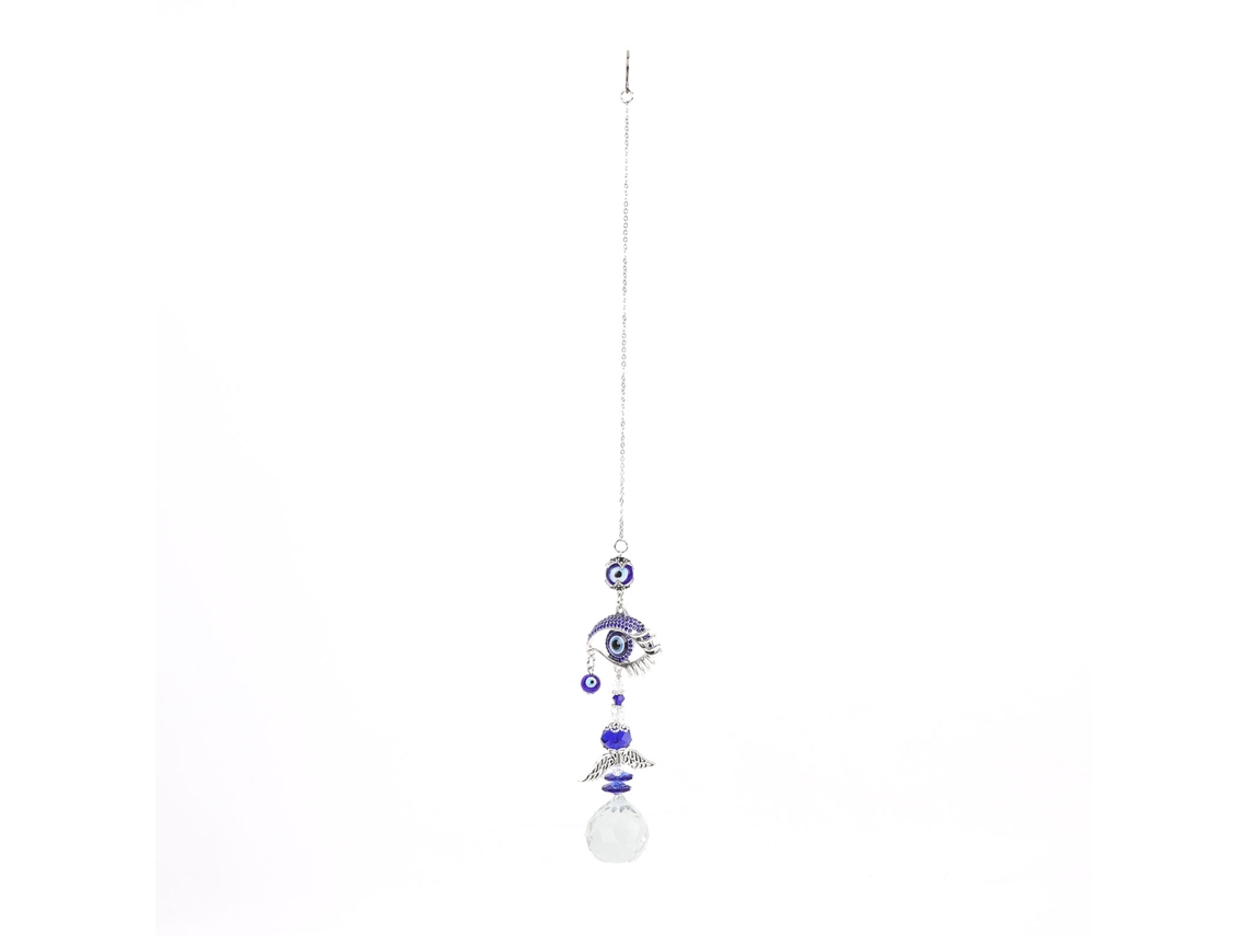 Decoración De Pared Del Ojo Turco En Metal Con Colgante De Cristal Para Paredes, Espejos Y Ventanas.