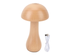 2026-lámpara De Hongo De Madera Portátil Inalámbrica Con Interruptor Táctil Recargable Regulable De Luz De Noche Rotatoria 360 Grados