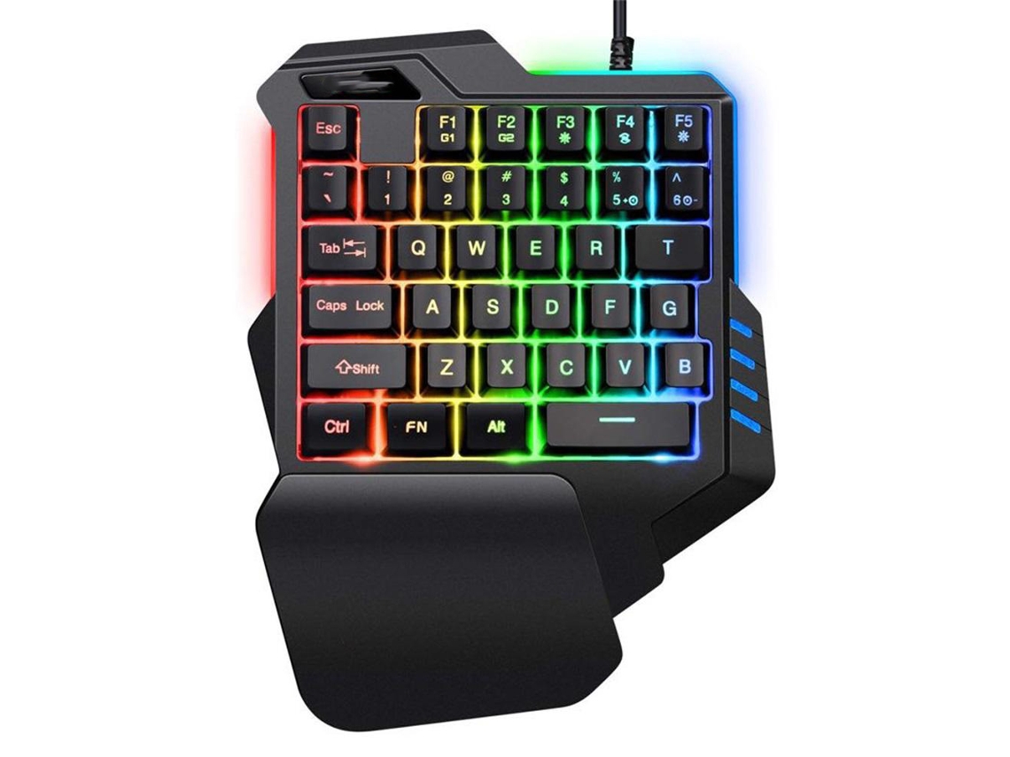 Teclado Mecânico Gamer De Uma Mão Mini Rgb Retroiluminado Controle Portátil Para Pc Ps4 Xbox