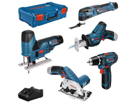 Atornilladora Bosch 12V Profi Set 5 Peças Gsr/Gst/Gop/Gks/Gsa