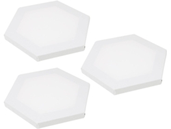 Juego de 3 marcos hexagonales con lienzo blanco liso para pintar (DIY) para artistas. SFUSHOS (Hazlo tú mismo)