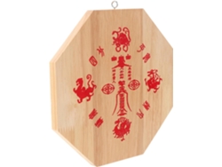 Espejo Feng Shui GOKOCO con colgante Bagua, decoración de madera tallada para el hogar, amuleto protector (sin dimensiones)