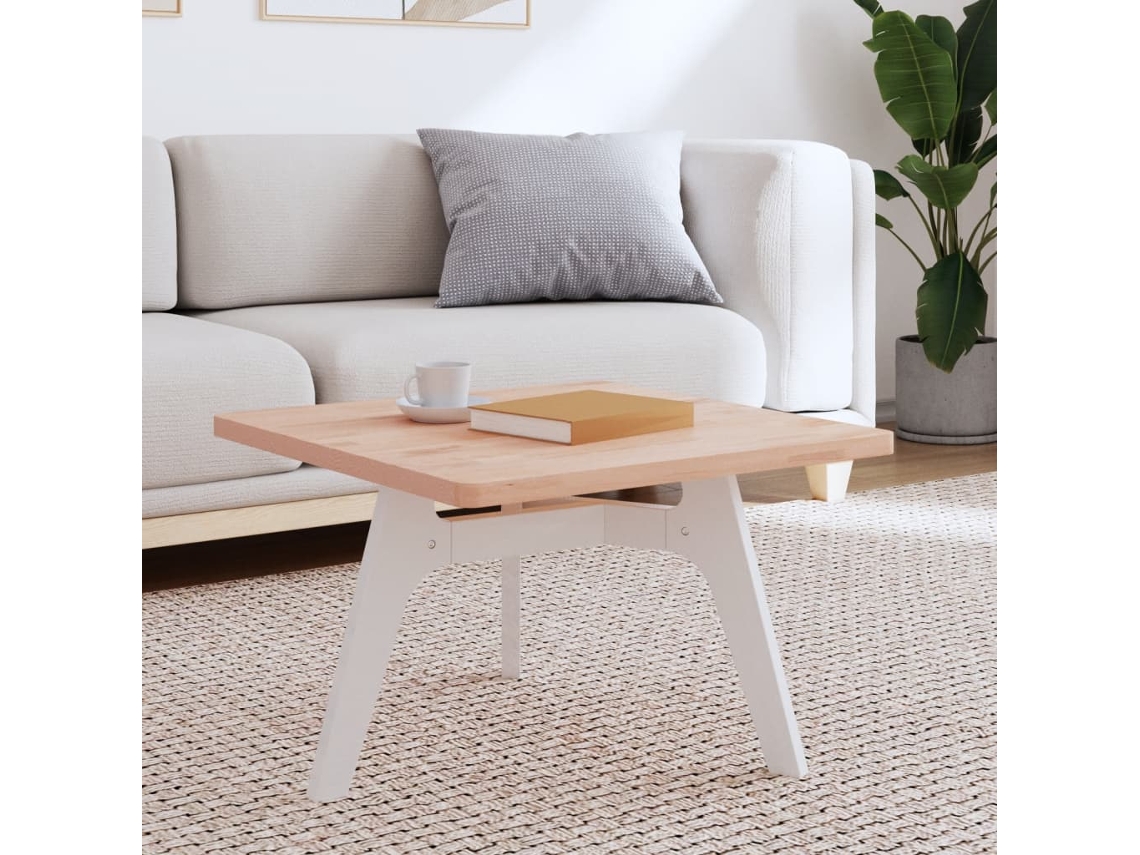 Tablero De Mesa Cuadrado De Madera Maciza De Haya 60x60x2,5 Cm