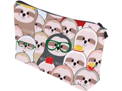 1 Neceser Impermeable Con Estampado De Perezoso De Dibujos Animados, Tamaño Compacto Para Viajes.