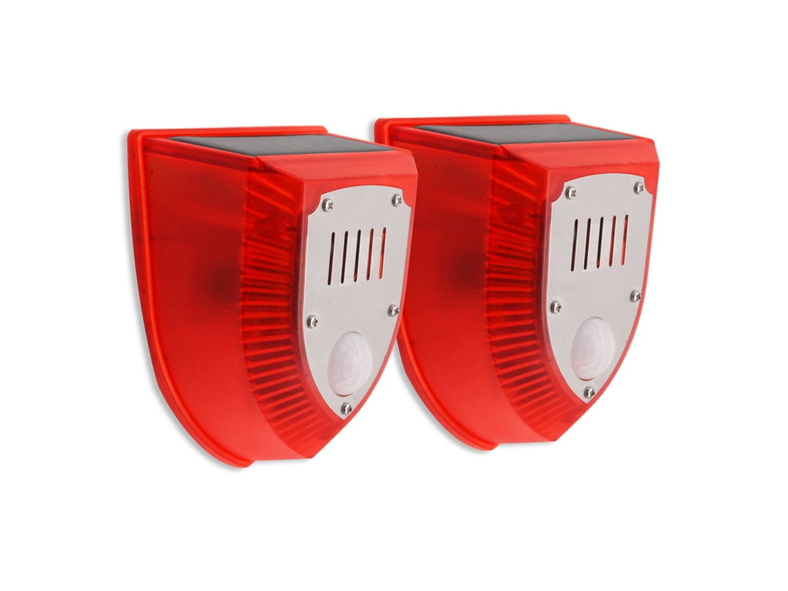 Luz solar estroboscópica con sensor de movimiento, antirrobo, IP65