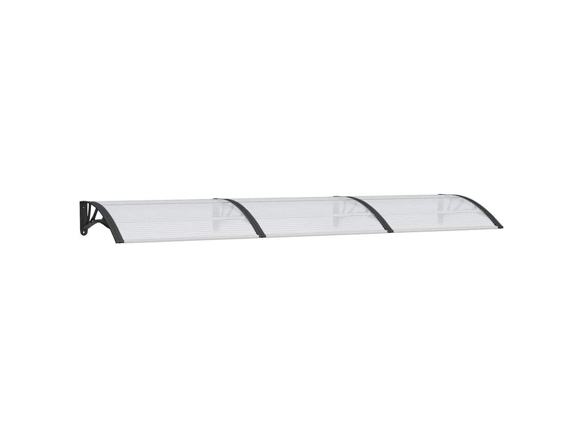Maison Exclusive - Marquesina Puerta Policarbonato Negro Y Transparente 300x75 Cm