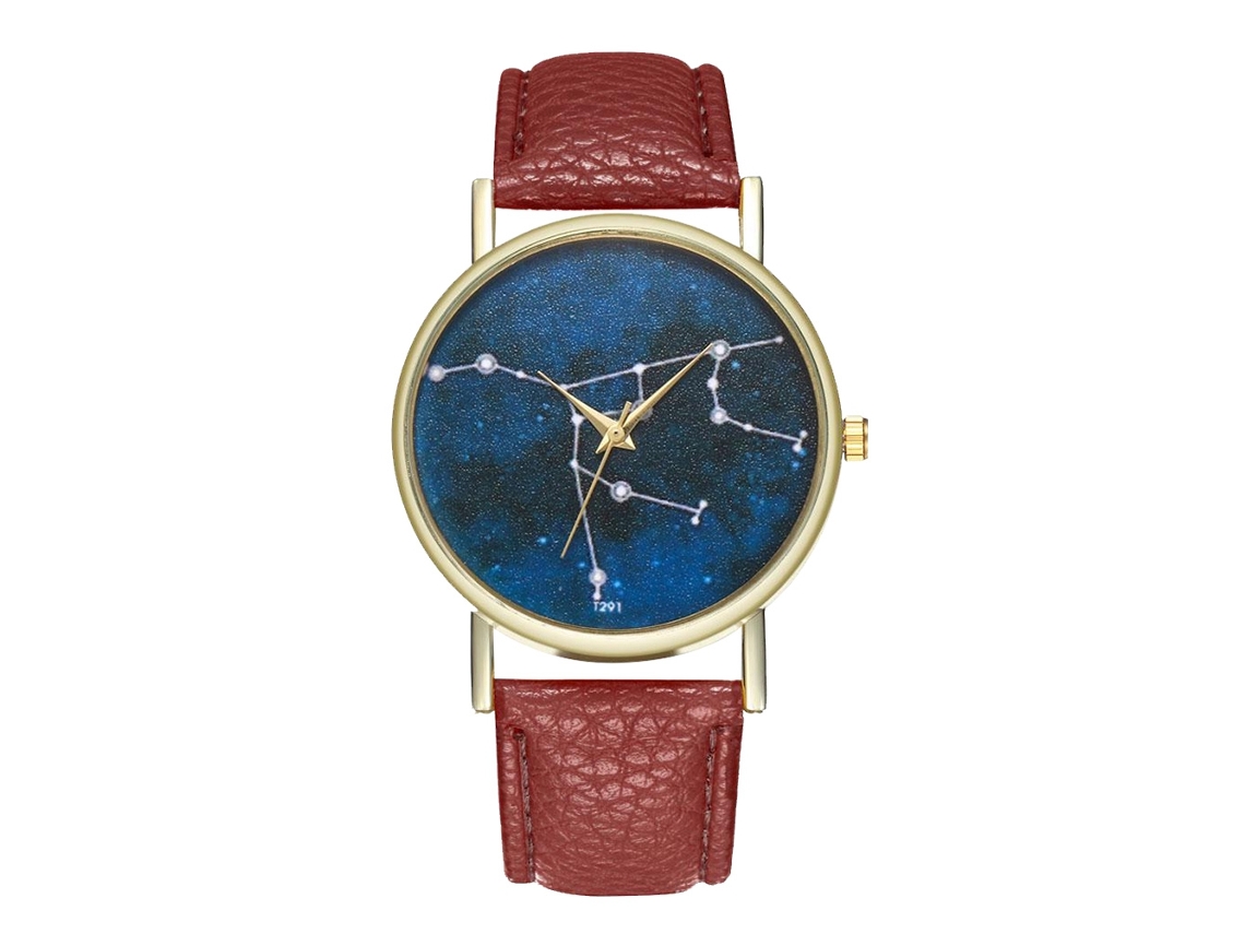 Reloj De Pulsera Unisex De Cuarzo Con Correa De Cuero Sintético, Estilo Moderno, Zhoulianfa (café).