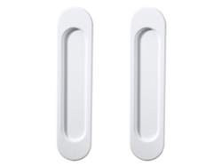 Tiradores Adhesivos Angulares 2 Unidades, Aluminio Dorado Mate 148mm Blanco Esquinas Redondeadas, Para Puertas Y Ventanas.