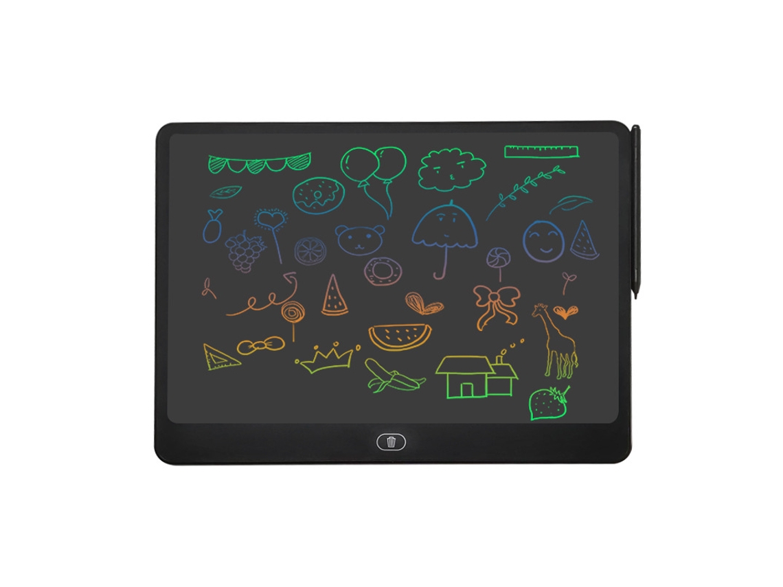 Tableta gráfica LCD portátil Eifson, tamaño grande 16, negra (escritura a color)
