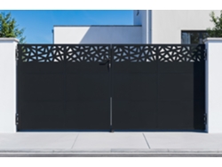 Puerta De Acero Negro Mate 3,5 M Nali Ruivo H.160cm