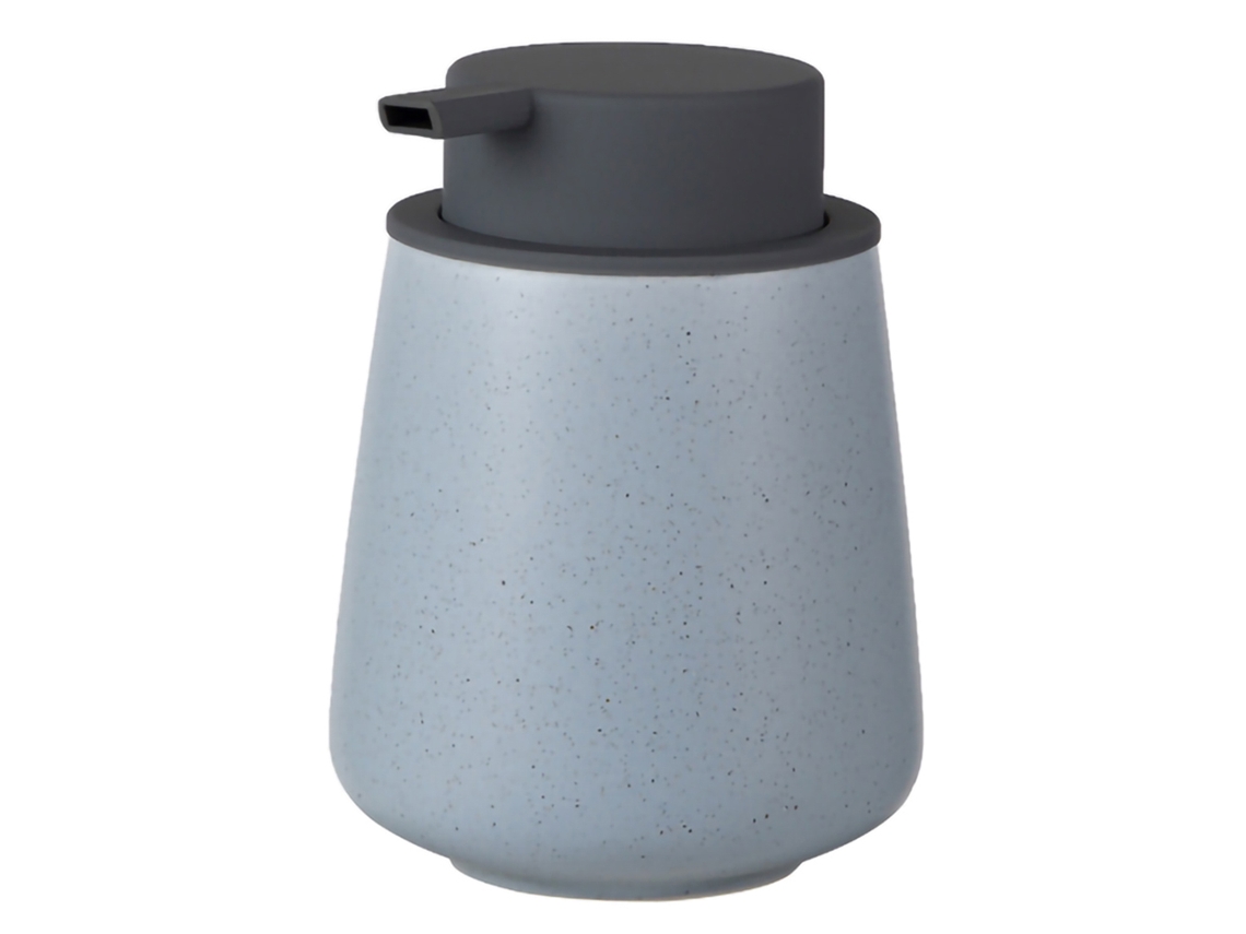 Dispensador de jabón de cerámica recargable de 400 ml, color azul