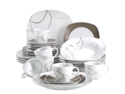 Juego de vajilla de porcelana, servicio para seis, 30 piezas