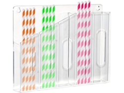 Dispensador compacto para pajitas de cocina y encimera | Organiz Gokoco