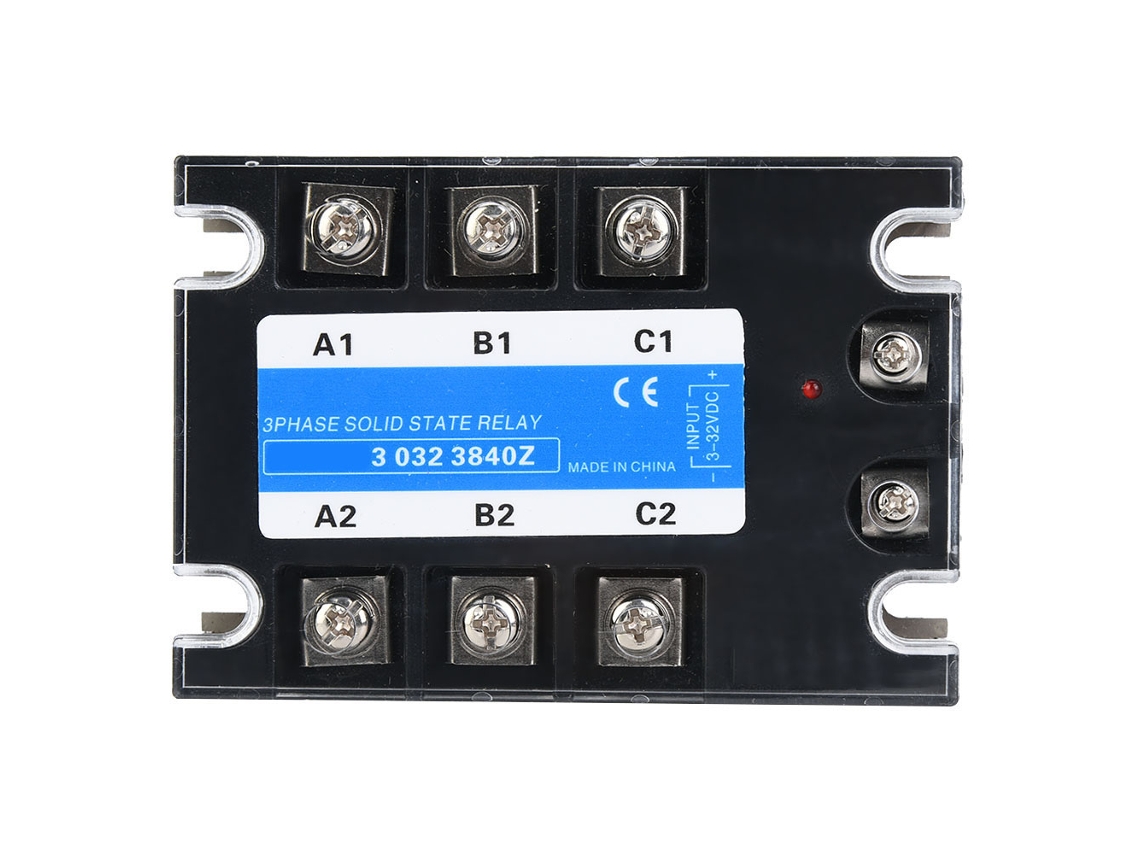 Relé Trifásico De Estado Sólido Berm-3 032 3840z 40a Para Máquinas Cnc Y Equipos Eléctricos.