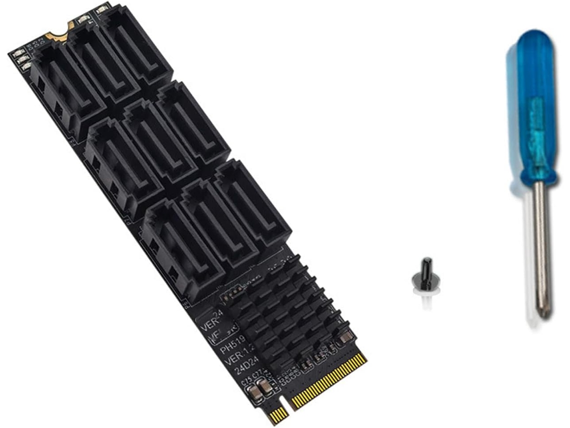 Adaptador Pcie De 9 Canales, Tarjeta De Expansión Para Sistemas Multidisco Con Gestión De Velocidad Sata3