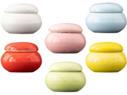 Lot De 6 Mini Pots En Céramique Solide Pour Crème Maquillaje Lèvres, Taille Compactoe, Contenant