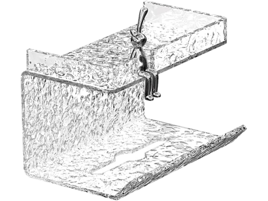 Soporte De Pared Acrílico Para Toallas Papel, Papel Higiénico Resist Al Desgaste Sin Necesidad Taladro, Baño Y