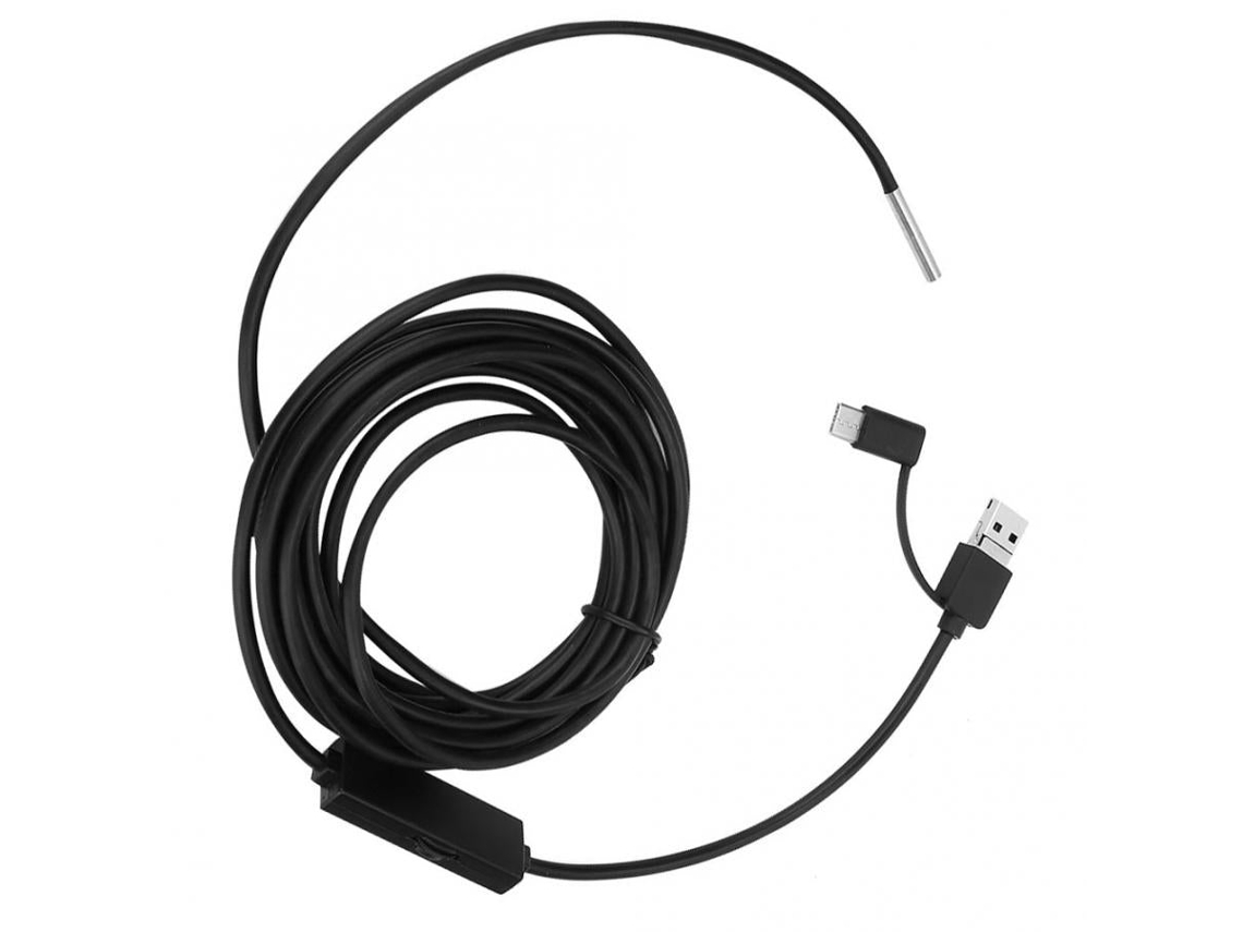 SZSMART Cámara de inspección 3 en 1 para endoscopio impermeable de alta definición Android tipo C (5M)