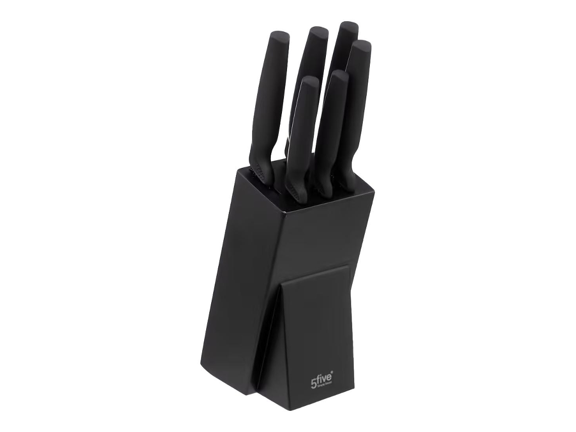 Portacuchillos de cocina con juego de 6 cuchillos de cocina NORTHIX