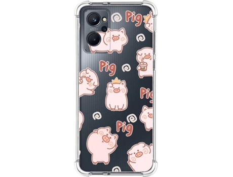Carcasa Realme 9i TUMUNDOSMARTPHONE Dibujos Antigolpes Cerdos Multicolor