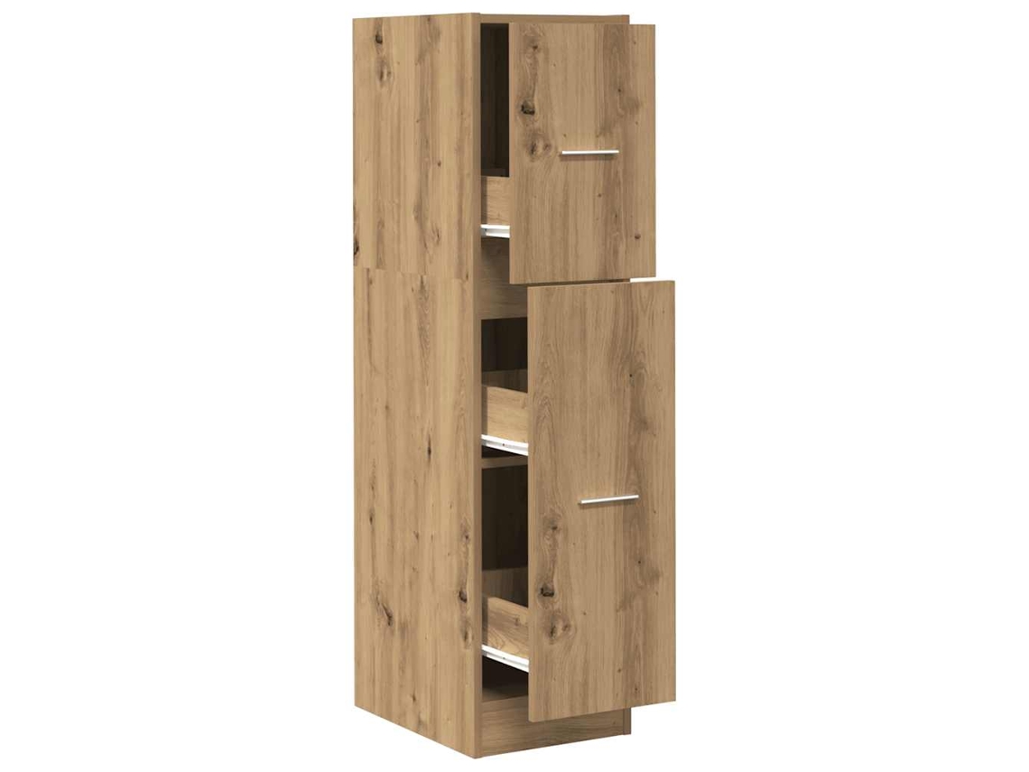 Maison Exclusive - Armario Botiquín Madera Ingeniería Roble Artisian 30x41x118 Cm