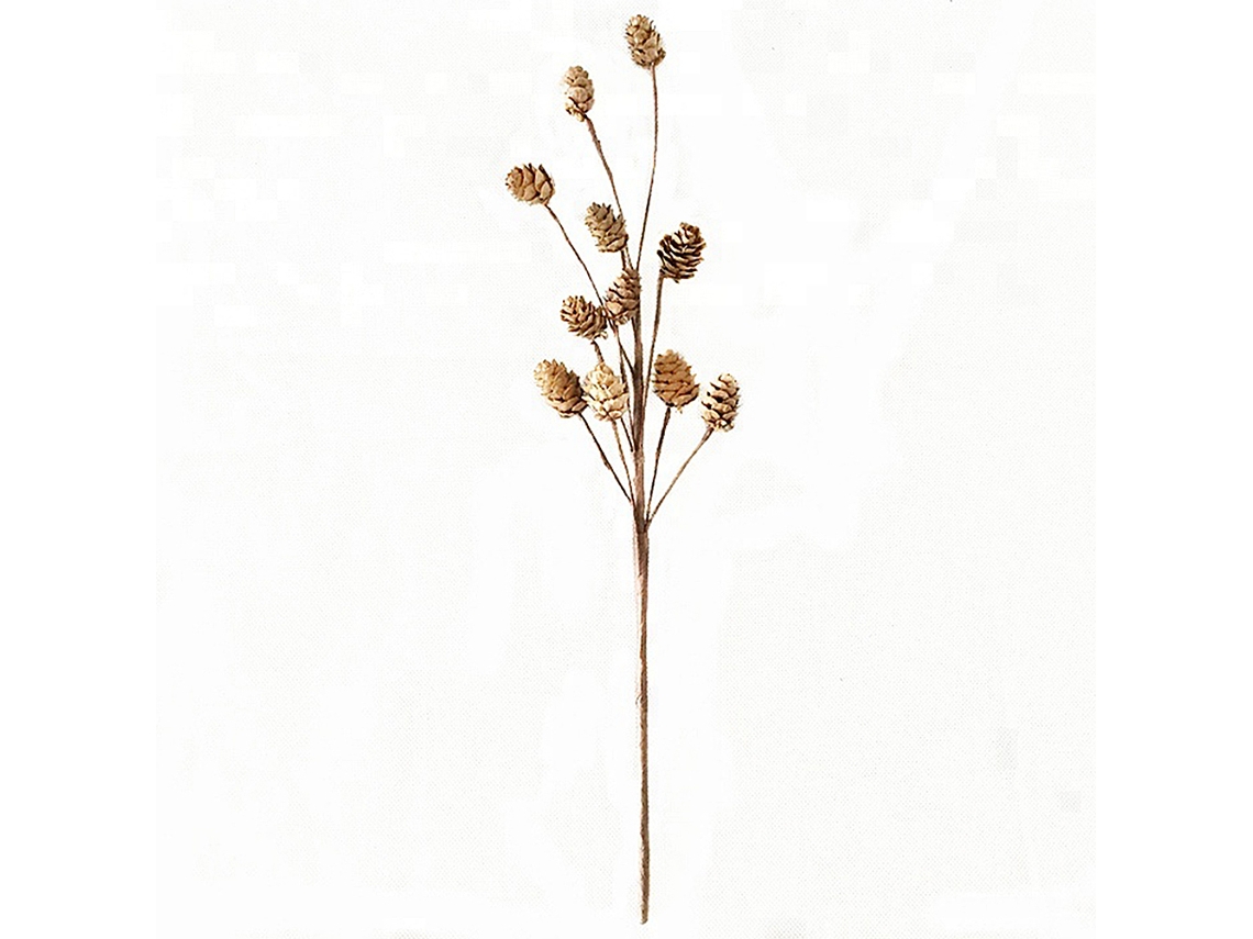 2 Ramas Artificiales De Piñas Con 11 Cabezas Para Arreglos Florales Y Decoración Navideña.