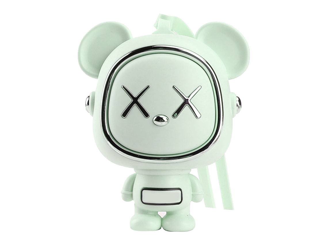 Ventilador De Cuello Portátil Sin Aspas Con Forma De Oso, Usb, Silencioso, Para Verano, Verde.