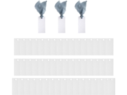 Juego De Decoraciones Para Celebraciones Artesanales: 50 Tarjetas De Lugar En Blanco Y 3 Rollos De Cinta.