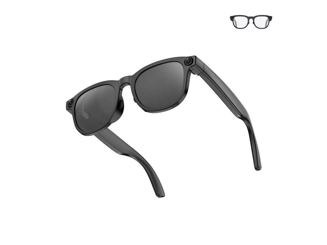 Gafas inteligentes Ksix Spectrum Ai, 8 MP, Full HD 1080p, 30 FPS, 4 GB de almacenamiento interno, aplicación Heycyan, estabilizador de imagen, negras