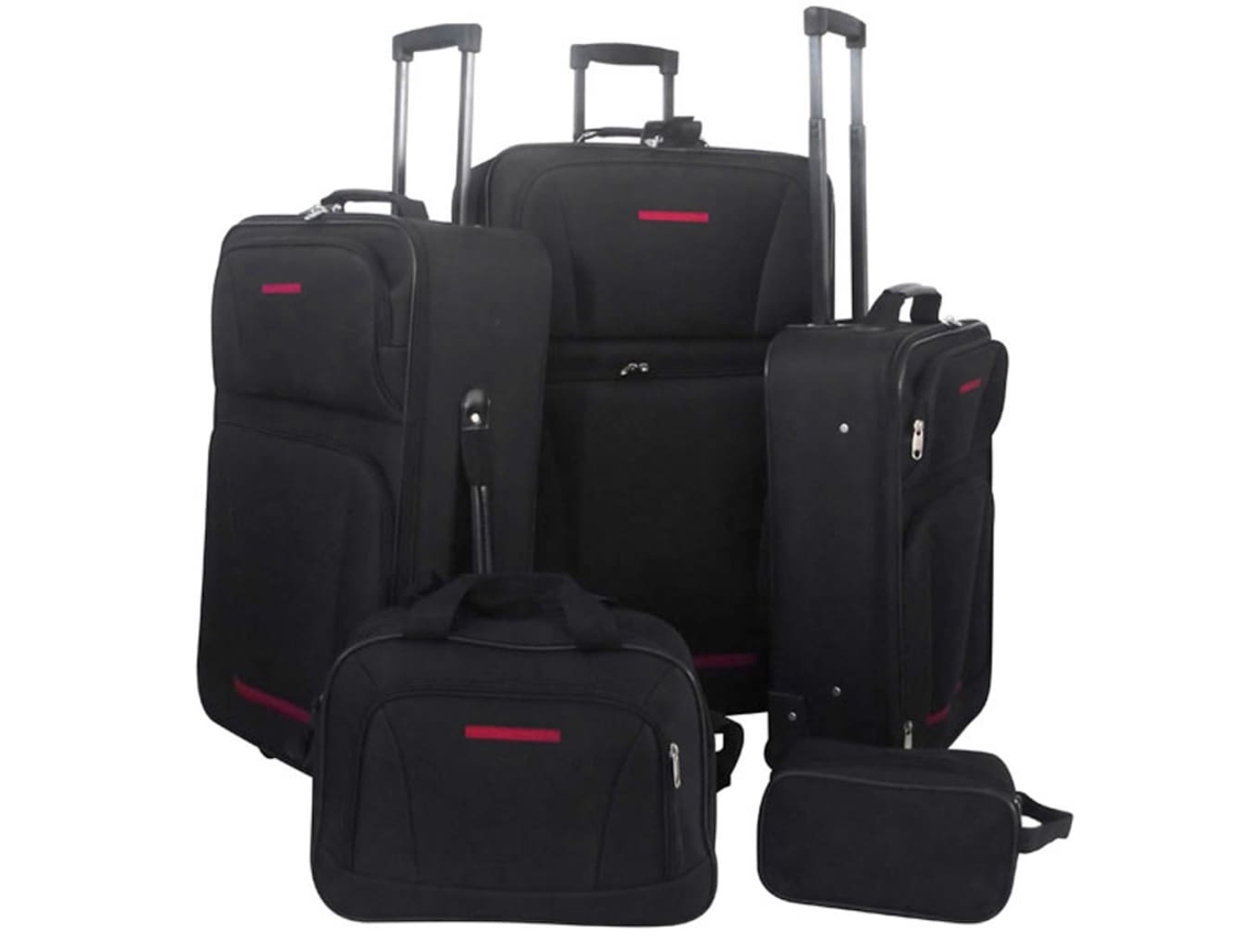Conjunto de 5 Maletas VIDAXL Negro