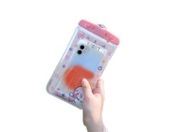 2026rebe-funda Impermeable Para Teléfono Caricatura Conejo Rosa Con Cordón Táctil Sensible Para Natación Buceo