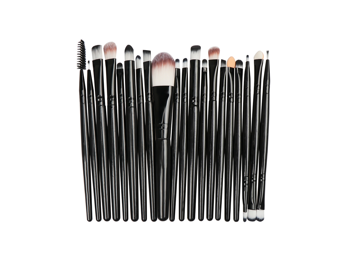 Set de brochas de maquillaje para base y sombras de ojos
