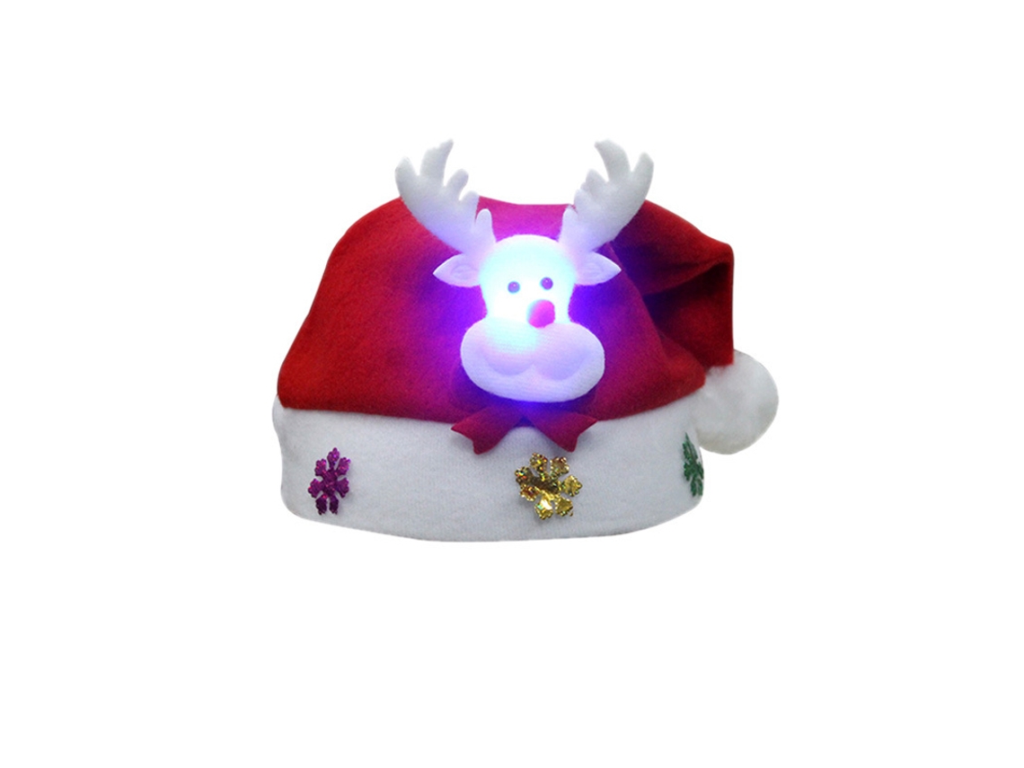 Gorro De Navidad Con Luces Led, Muñeco De Nieve, Alce, Papá Noel Para Adultos Y Niños. Regalo De Navidad.