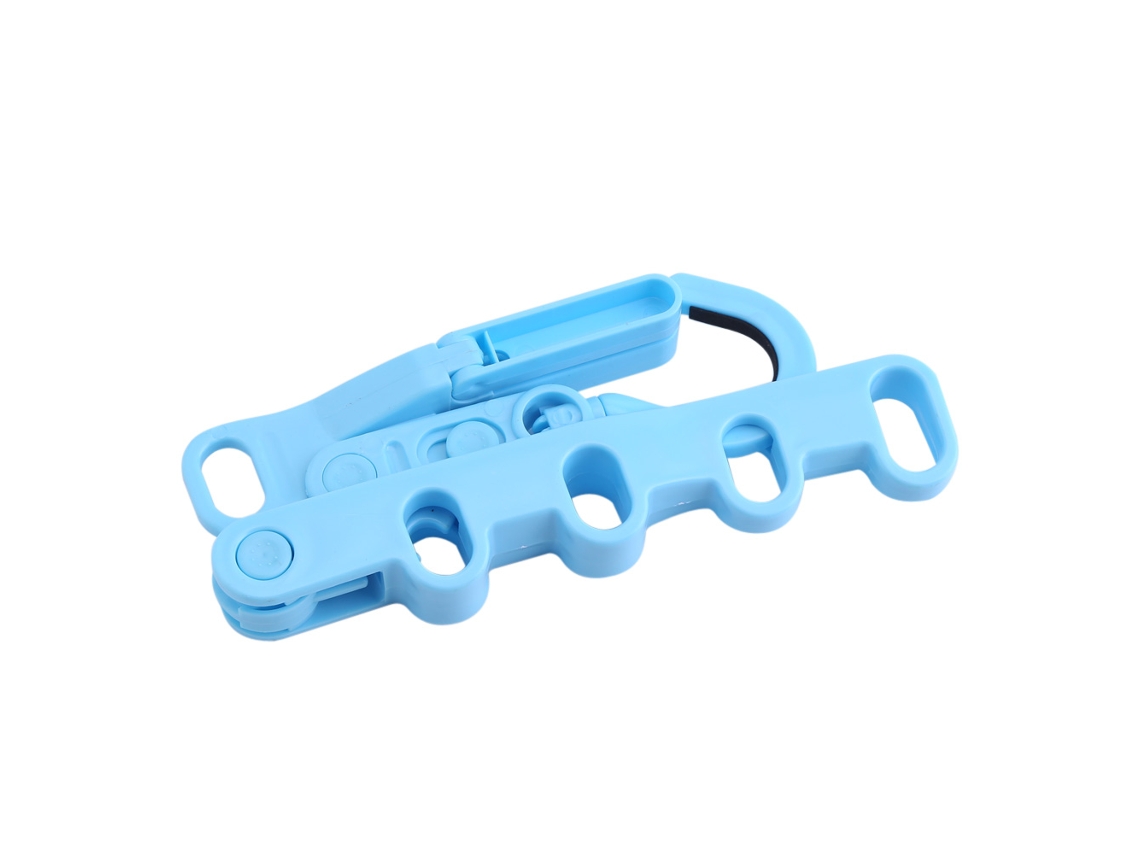 KOFIHETY Perchero Plástico Plegable con 5 Agujeros para Secado - Accesorio para Hogar (Azul)