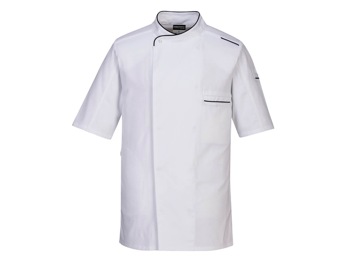 Chaqueta de cocina transpirable y moderna Surrey / Blanca / L Portwest