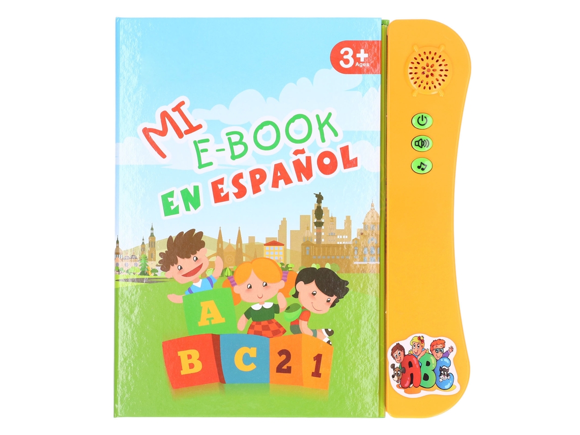 Ats-libro Electrónico Con Sonidos Para Niños: Aprende Animales, Frutas Y Números En Español - Juguete Educatsivo Naranja