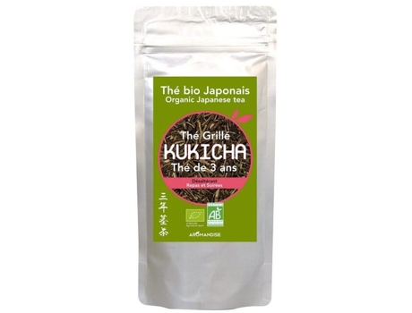 Ramitas de té verde orgánico japonés Kukicha 80 g
