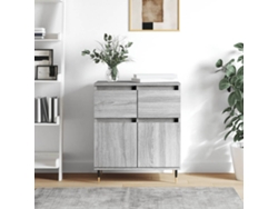 Aparador De Madera Contrachapada Gris Sonoma 60x35x70 Cm