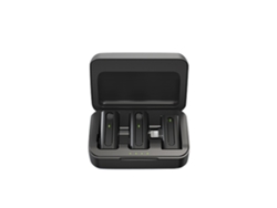 Micrófono Lavalier Inalámbrico (1 Transmisor Con 2 Receptores, Con Estuche De Carga)