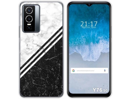 Carcasa para Vivo Y76 5G TUMUNDOSMARTPHONE Dibujos Mármol 01 Multicolor