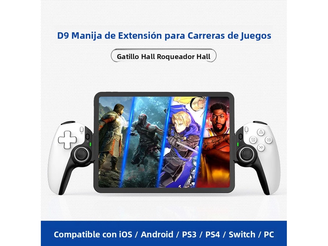(blanco) Controlador De Juego Móvil Telescópico Con Función Turbo Y Vibración De 6 Ejes