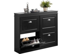 Zapatero SOBUY (Negro - 105x24x82 cm)