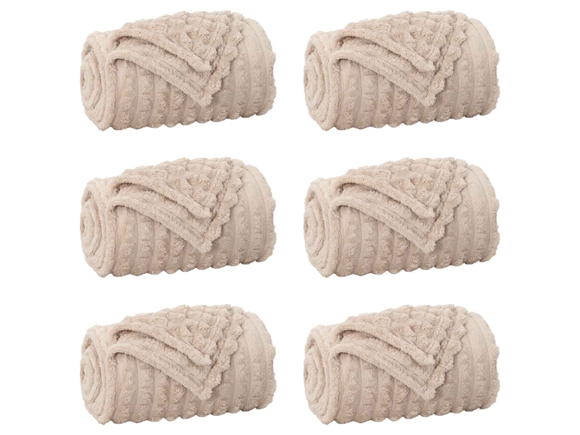 Mantitas De Sofá 6 Uds Beige 240 X 220 Cm Lana