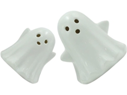 Juego De 2 Lámparas Nocturnas De Cerámica Con Forma De Fantasma, Iluminación Ambiental Suave Para La Decoración De Halloween En El Dormitorio.
