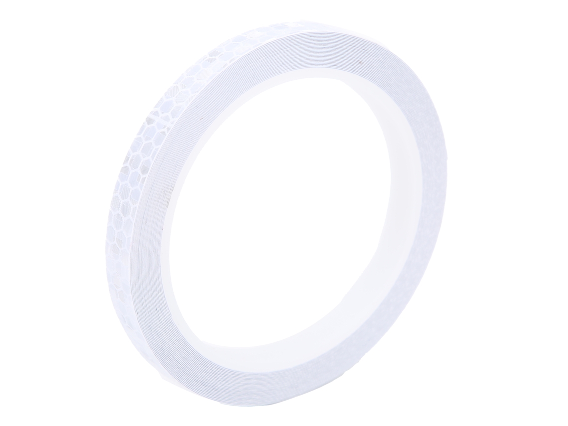 Cinta Reflectante Hexagonal Impermeable Para Bicicleta, Motocicleta, Coche, Pegatina Luminosa, Decoración Diy, Blanca, 8 M