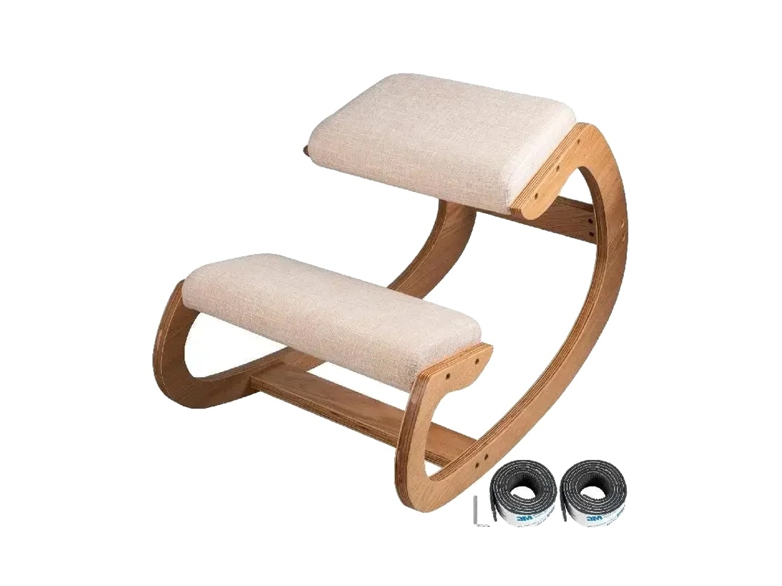 Silla de rodillas de madera de abedul con cojines, capacidad de carga de 100 kg, diseño ergonómico OEM