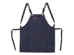 Rebe-Delantal De Canna Jean Para Arte De Nace Ajustable Lavable Para Salon de Belleza Hombres Mujeres Azul